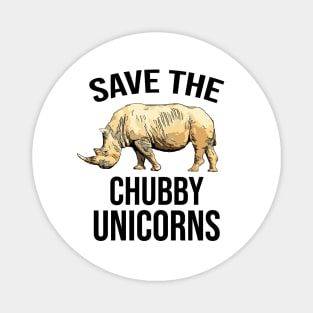 Save Rhino the Chubby Unicorns Magnet